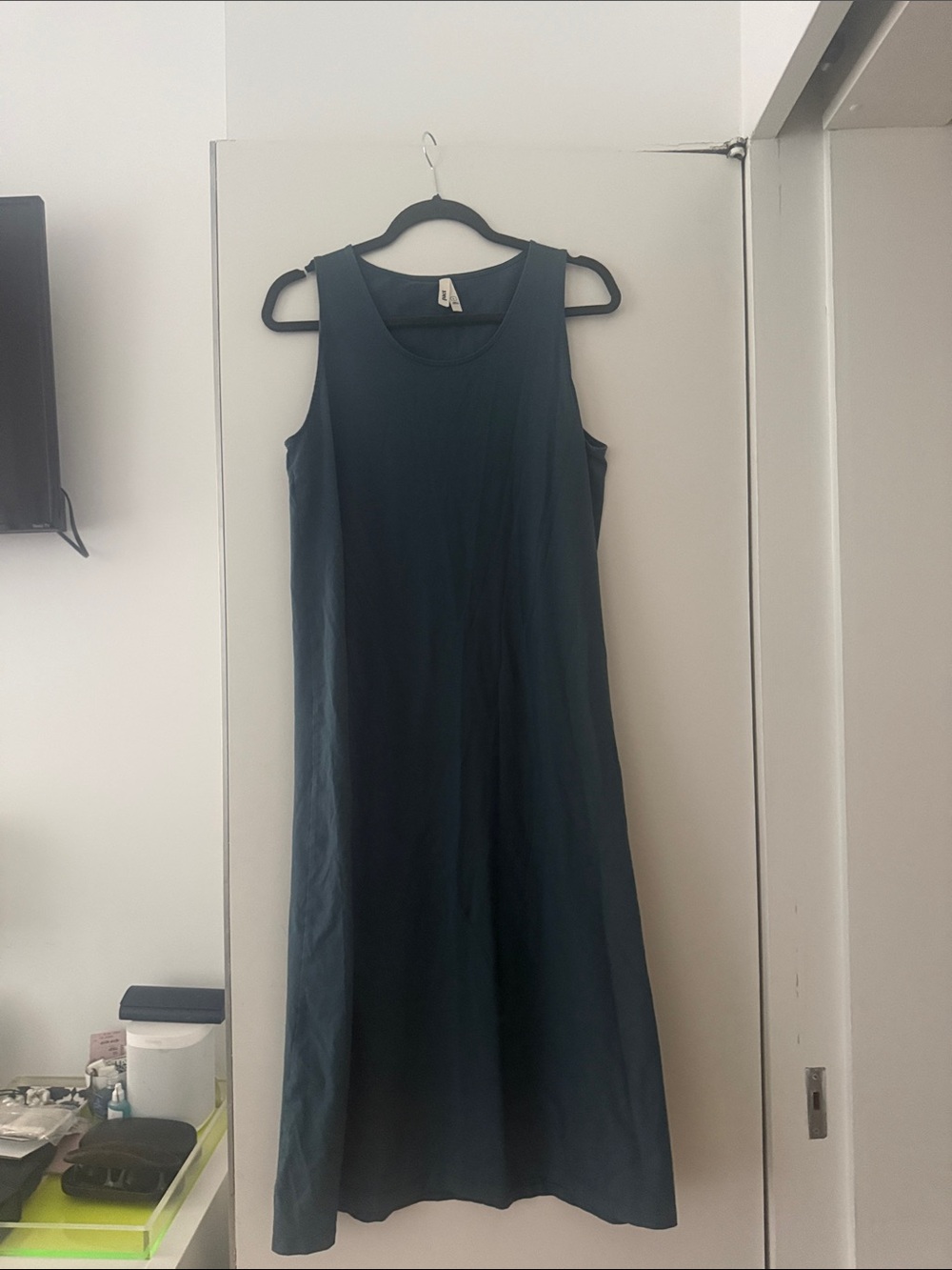Pact Sleeveless A-Line Dress in Deep Teal